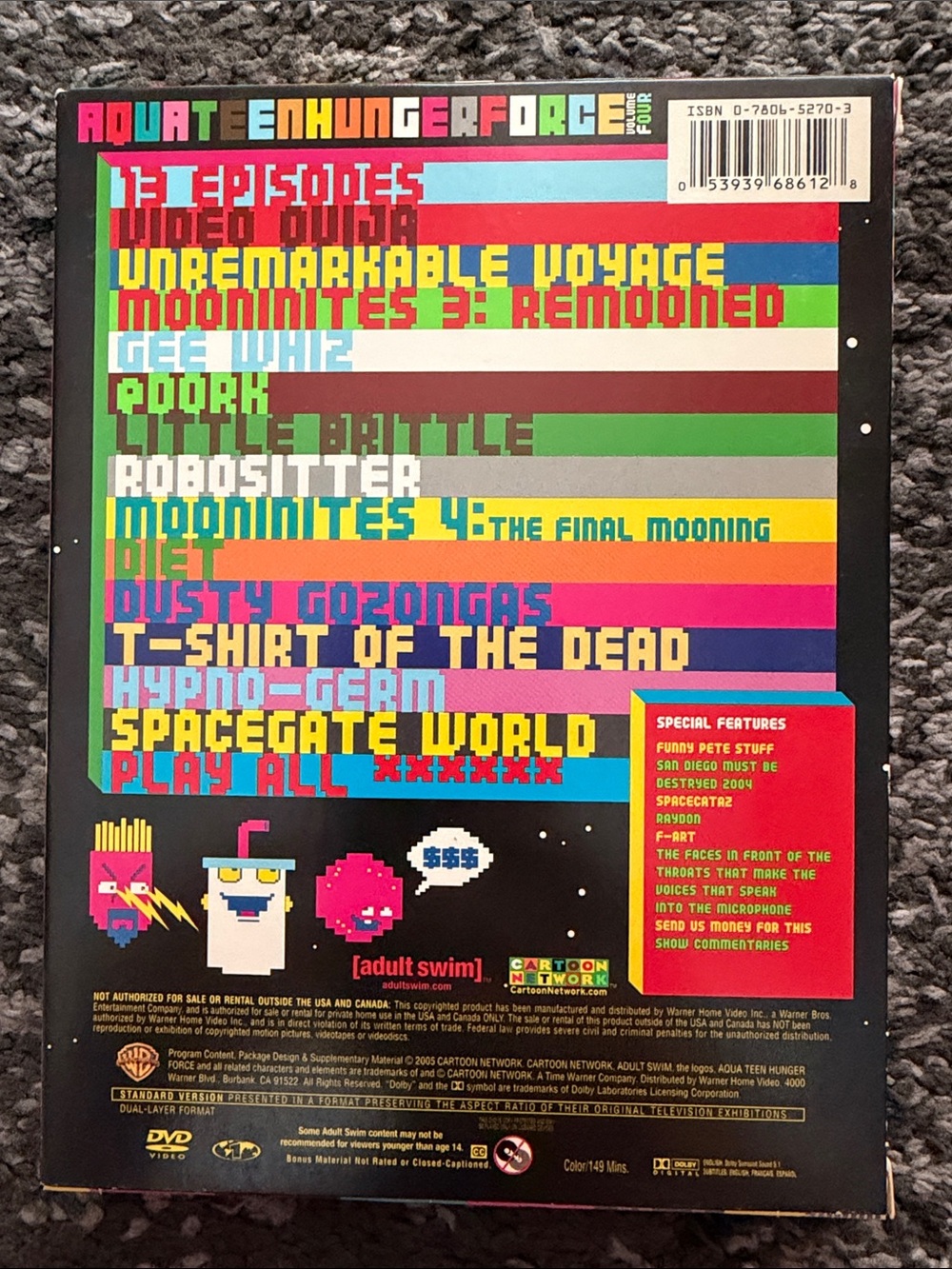 Aqua Teen Hunger Force Volume One, Volume Two, Volume 4 DVDs, GUC! - Picture 12 of 14